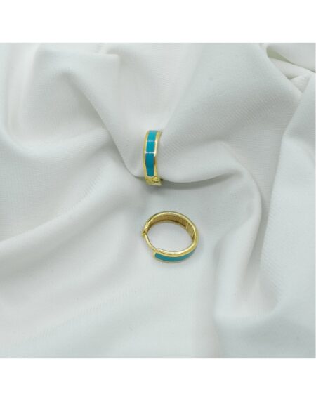 İLTERİŞ MAVİ MİNELİ KÜPE