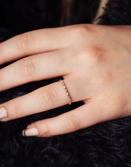 FİRUZE TAŞLI BASİC YÜZÜK