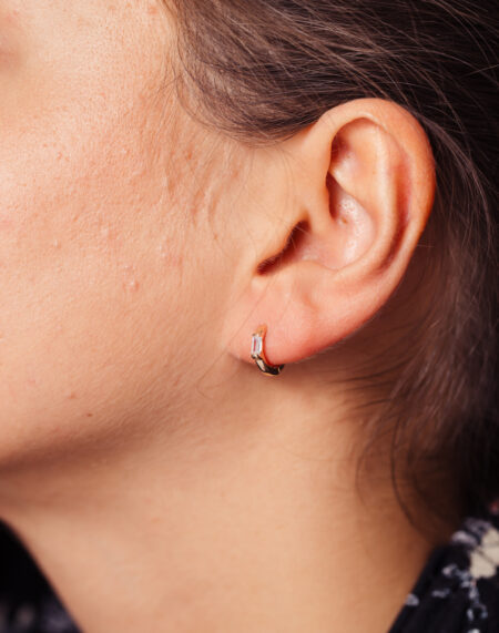 BAGET TAŞLI HALKA KÜPE