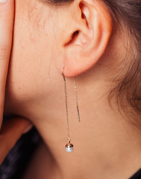 İNCİ TAŞLI ZİNCİR KÜPE