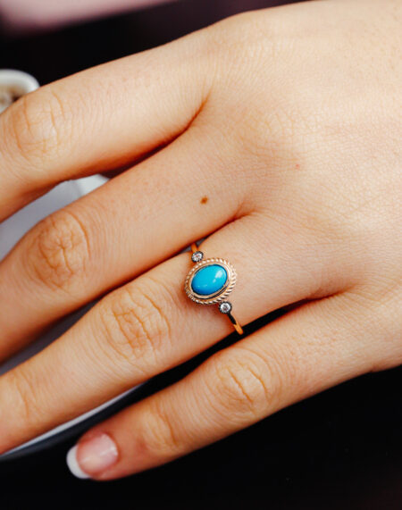 FİRUZE TAŞLI RETRO YÜZÜK