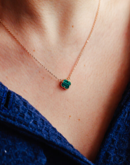 DOĞAL TAŞLI ALTIN KOLYE