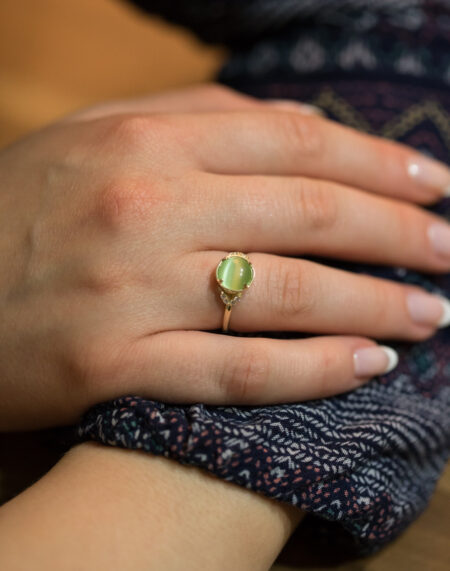 YEŞİM TAŞLI ALTIN YÜZÜK