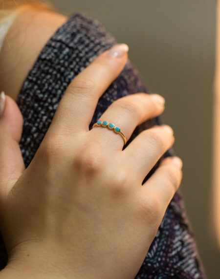 DÖRT TAŞLI FİRUZE YÜZÜK