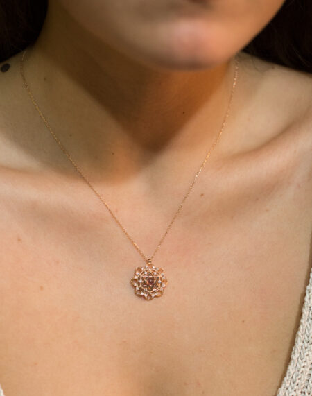 PİNK QUARTZ TAŞLI KOLYE