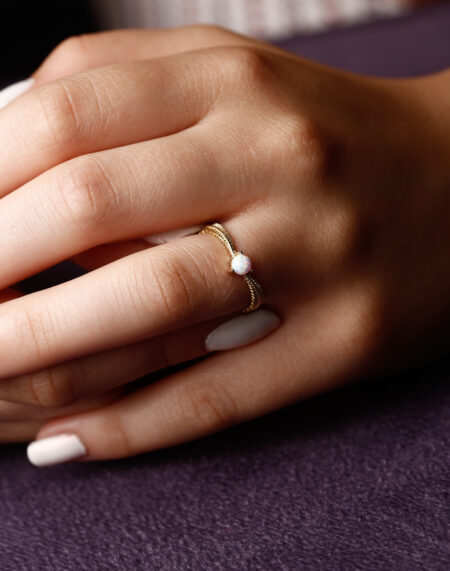 OPAL TAŞLI RETRO YÜZÜK