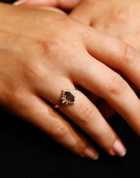 MARQIZ TAŞLI ALTIN YÜZÜK