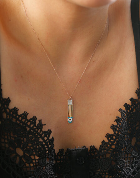 NAZAR BONCUKLU PLAKA KOLYE