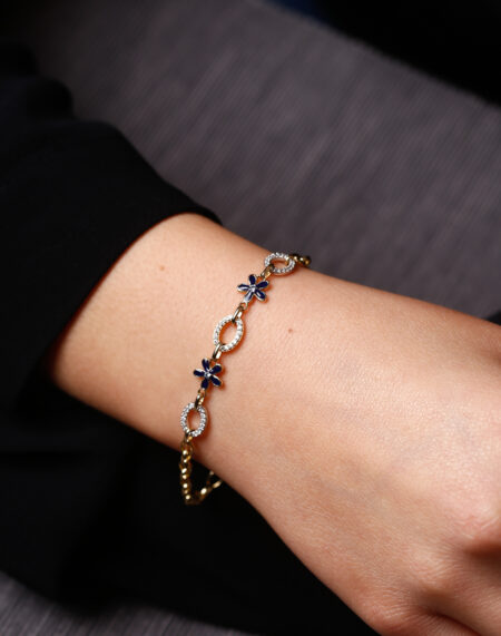 TAŞLI ÇİÇEK BİLEKLİK