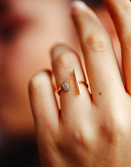 TAŞLI TWİNS ALTIN YÜZÜK