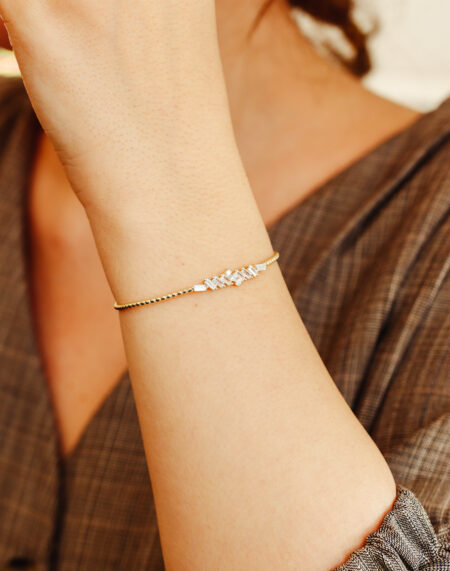 BAGET TAŞLI ALTIN BİLEKLİK