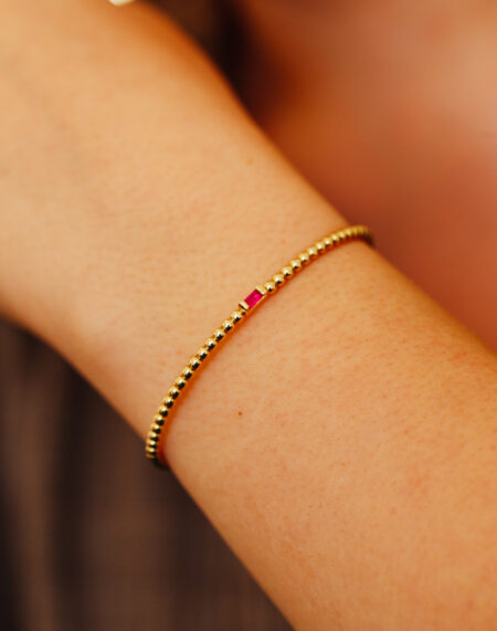 YAKUT TAŞLI TOP TOP BİLEKLIK