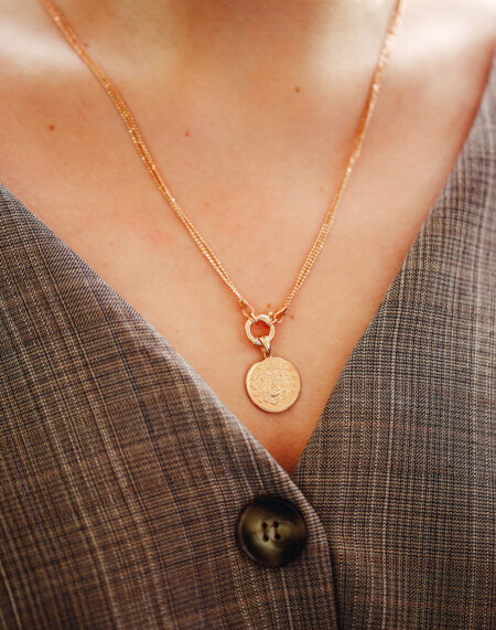 LİDYA PARASI RETRO ALTIN KOLYE