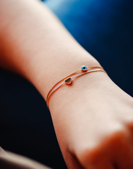 NAZAR BONCUKLU KALPLİ BİLEKLİK