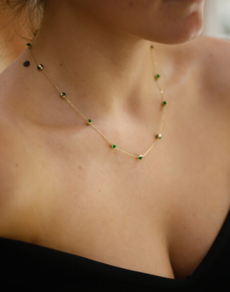 YEŞİL GÖZ BONCUK KOLYE